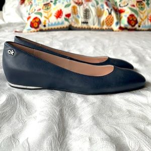 NWOT Calvin Klein navy blue flats